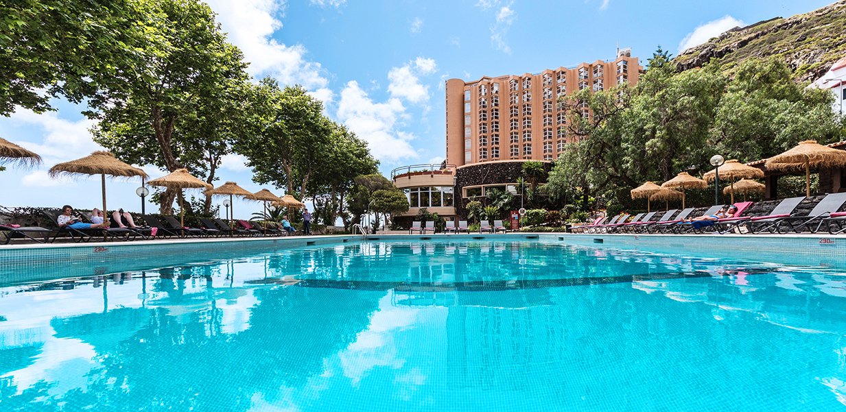 Hotel pool and beach access